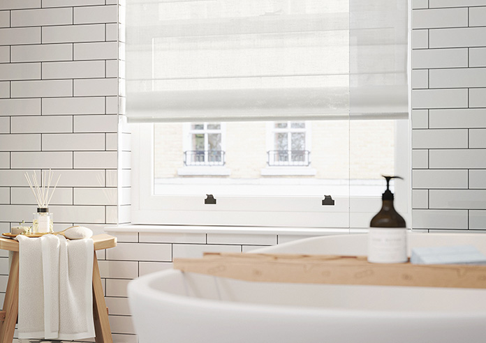 Sintra Voile, White Clarity - Twist&Fit Roman Blind - Image 5